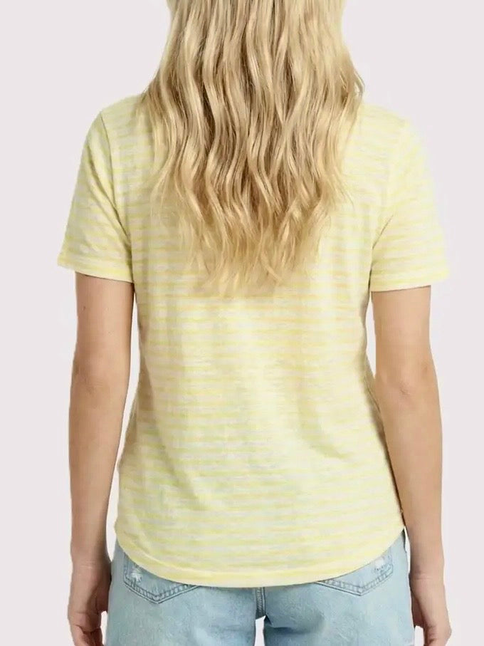 Alexa Striped Tee - Yellow