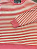 Lauren Striped Crewneck - Raspberry Red