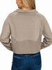 Belle Scuba Zip Jacket - Tan