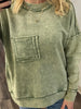 Sara Mineral-Wash Long Sleeve - Olive