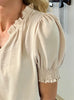 Lexi Smocked Sleeve Blouse - Taupe