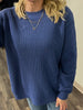 Terri Waffle Knit Sweater - Marlin