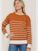 Jessie Striped Sweater - Rust