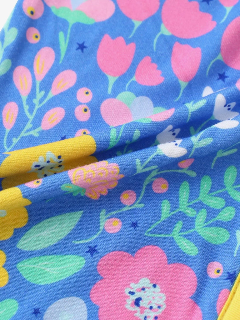 Reese Bamboo Zippy Romper - Garden Dreams