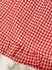 Remi Plaid Ruffle Shorts - Red