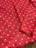 Sheila Long Sleeve Mesh Polka Dot - Red/White