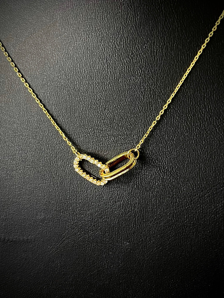 Carla Double Hoop Necklace - Gold