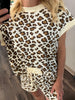LeeAnn Cheetah Print T-Shirt And Shorts set