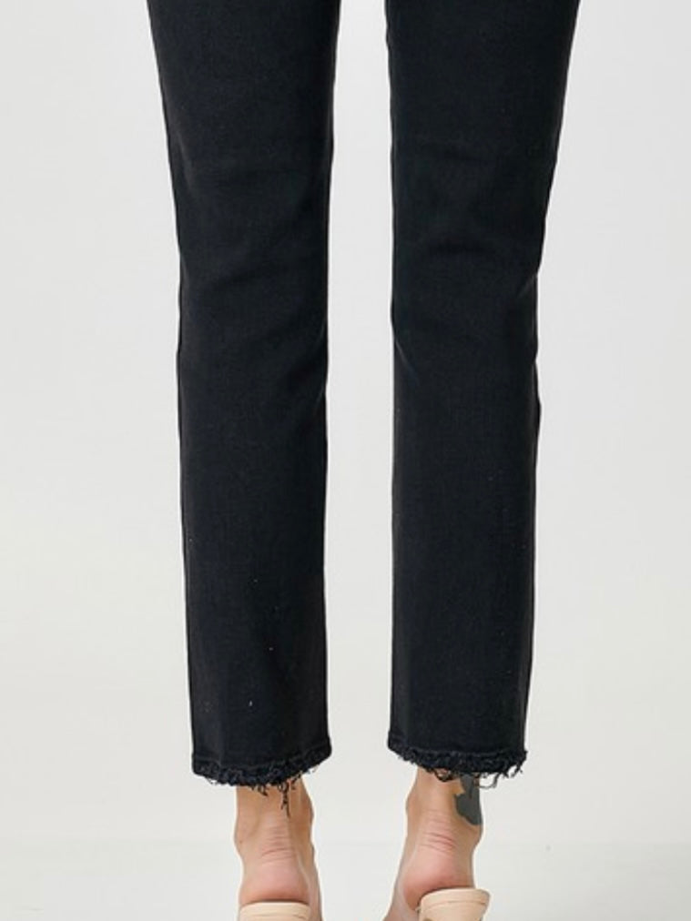 Tiff Mid-Rise Button-Down Denim