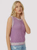 Bella Sweater Tank- Orchid