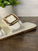 Adrina Double Buckle Sandals - Ivory