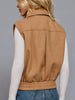 Sarah Collard Vest - Camel