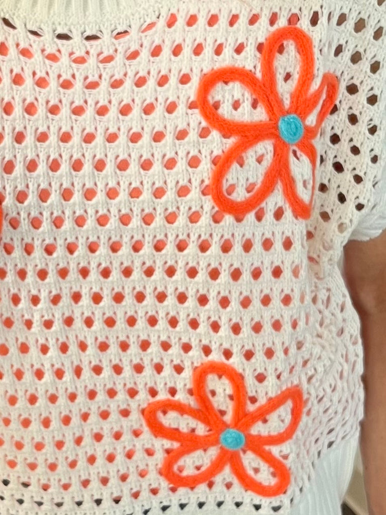 Tillie Orange Floral Top
