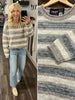Trish Light Mocha Striped Sweater
