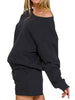 Olivia Boat Neck Top - Black