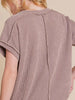 Hallie Ribbed TShirt - Mocha