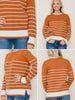 Jessie Striped Sweater - Rust