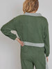 Britta 1/4 Zip Top - Pesto