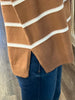 Trinity V-Neck Sweater - Carmel/Ivory