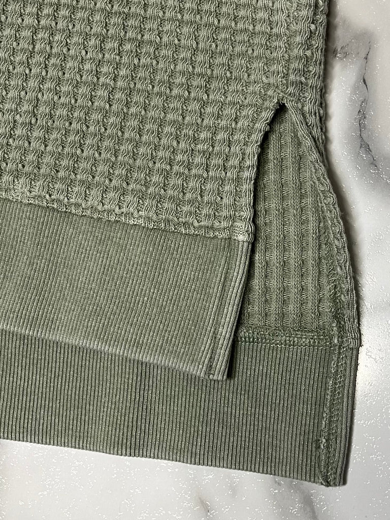 Regan Sage Knit V-Neck