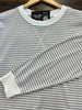 Melanie Striped Crewneck - Gray/Ivory