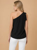Amaya Black One Shoulder Blouse