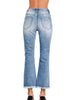Tara High Rise Straight Raw Hem Crop Jeans