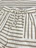 Cece Textured Stripe Shorts - Khaki