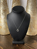 Jill Pave Hoop Pendant Necklace - Silver