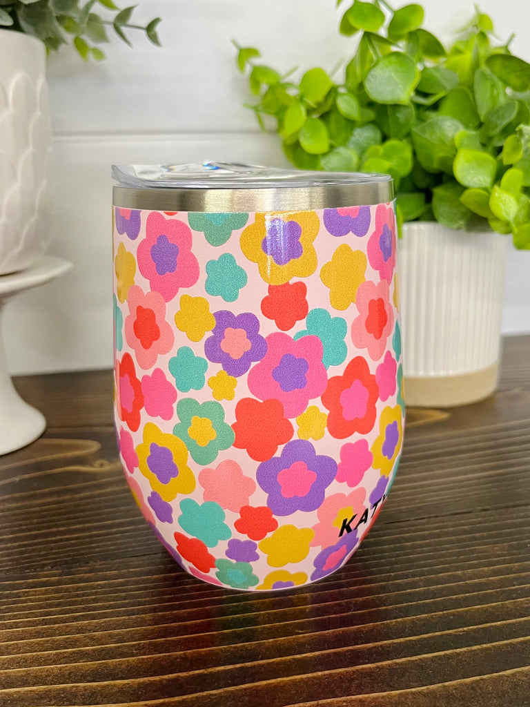 Ivy Groovy Floral Wine Tumbler