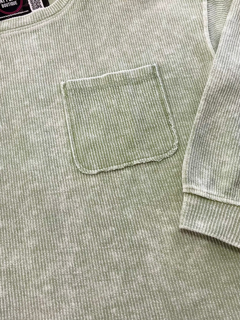 Jayde Rib Long Sleeve w/ Pocket