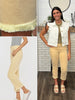 Mango High Rise Cropped Straight Denim