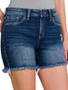 Sara Mid-Rise Raw Hem Shorts
