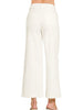 Whitney Wide Leg Pintuck White Denim