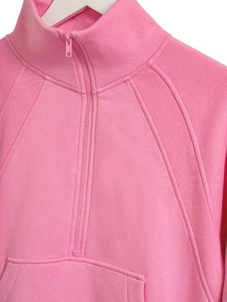 Faith 1/4 Zip - Light Pink