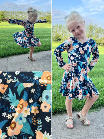 Kayla Floral Tank - Creamsicle