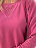Kaelyn Long Pocket Crewneck - Marsala