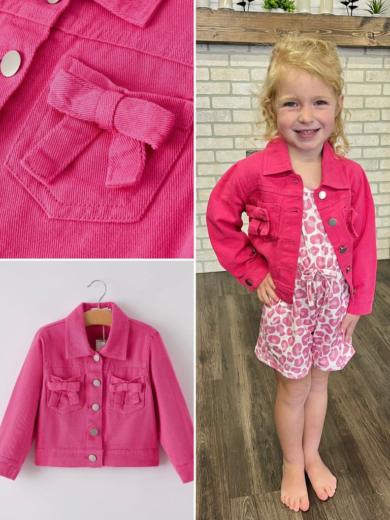Sandi Hot Pink Denim Jacket - KIDS