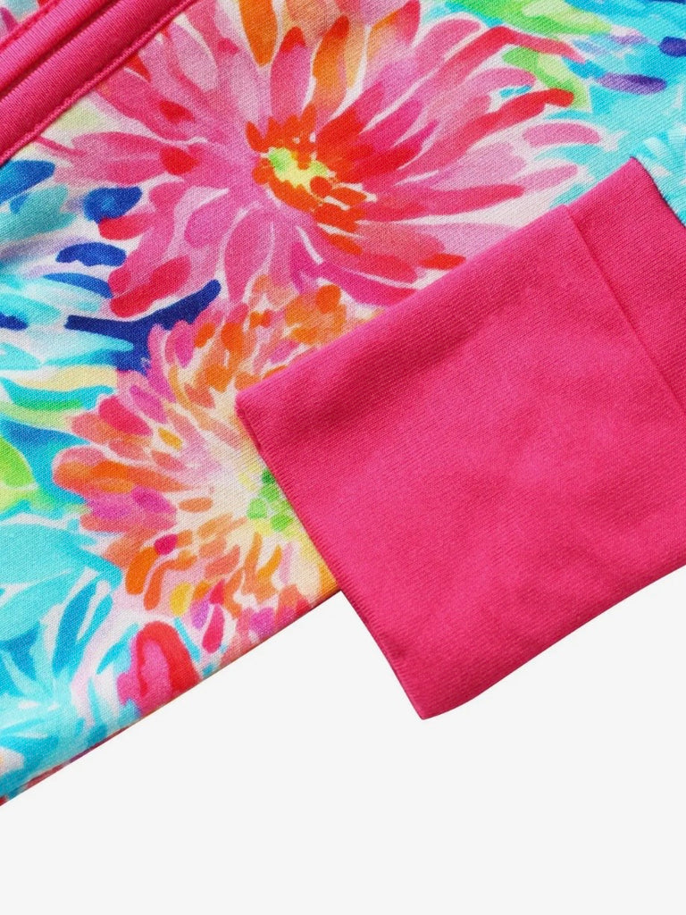 Reese Bamboo Zippy Romper - Bright Blooms