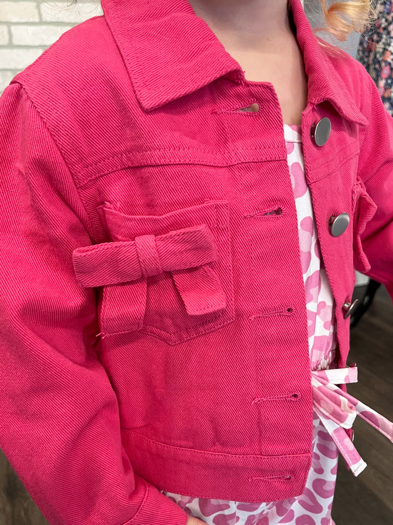 Sandi Hot Pink Denim Jacket - KIDS