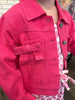Sandi Hot Pink Denim Jacket - KIDS