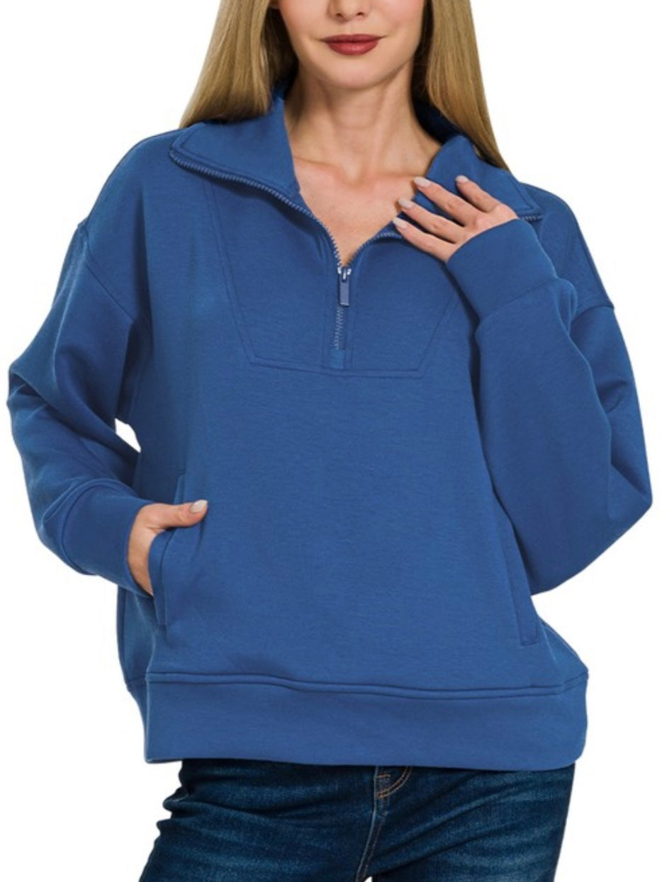 Navy 1/4 Zip Pullover