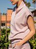 Adley Modal/Scuba 1/4 Zip - Light Mauve