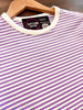 Cora Contrast Striped Tee - Lavender