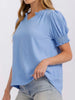 Lexi Smocked Sleeve Blouse - Sky Blue