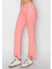 Lexie Mid-Rise Straight Step-Hem Denim - Flamingo