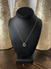 Jill Pave Hoop Pendant Necklace - Gold