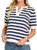 Raya Striped Navy/White Top