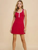 Gretta Athletic Dress - Red