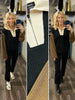 Emmi Color-Block Knit Zip Top